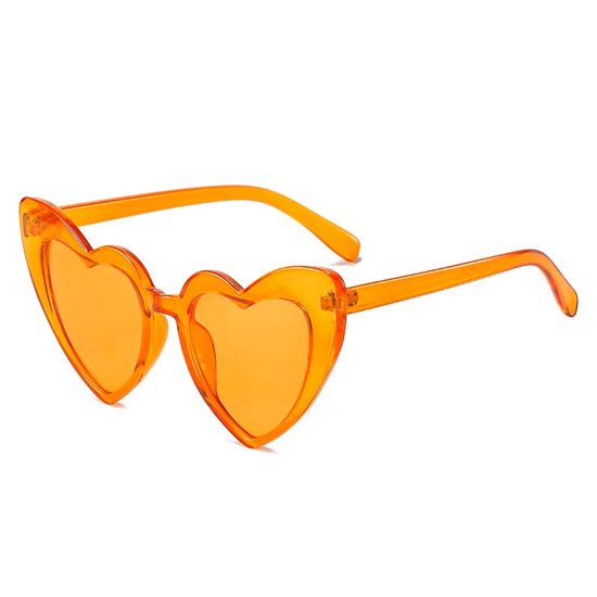 LOUD AND CLEAR® - Hartjes Zonnebril - Hartjes Bril - Hart - Bril - Festival Bril - Oranje - Carnaval - Koningsdag van LOUD AND CLEAR®