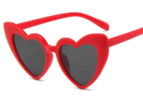 LOUD AND CLEAR® - Hartjes Zonnebril - Rood - Hart Bril - Hartjes Bril - Bruiloft van LOUD AND CLEAR®