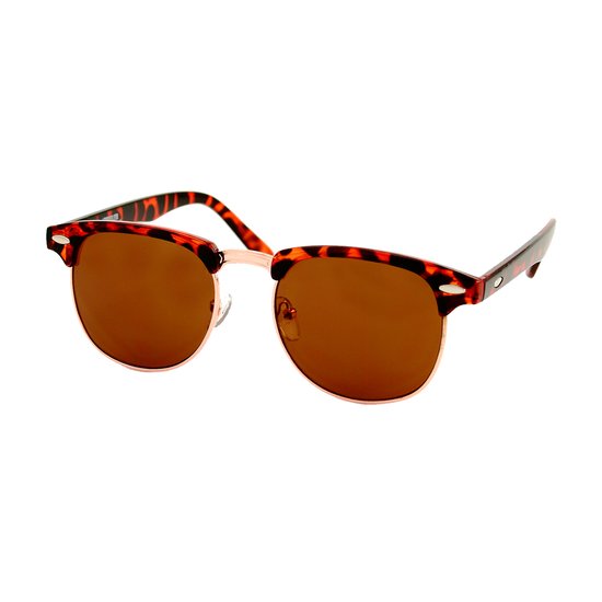 LOUD AND CLEAR® - Heren Zonnebril - Dames Zonnebril - Club Zonnebril - Luipaard - Panter - Bruin van LOUD AND CLEAR®