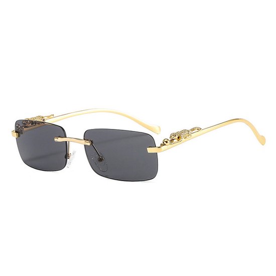 LOUD AND CLEAR® - Heren Zonnebril - Dames Zonnebril - Goud - Zwart - Luipaard Bril - Luxe van LOUD AND CLEAR®