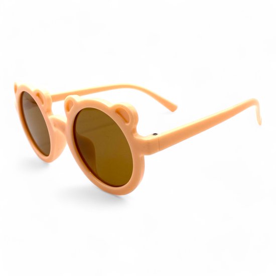 LOUD AND CLEAR® - Kinder Zonnebril - Baby Zonnebril - Peuter Zonnebril - Jongen - Meisje - Beer - Rond - Roze - Bruin van LOUD AND CLEAR®