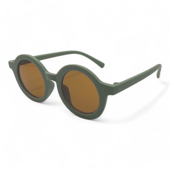 LOUD AND CLEAR® - Kinder Zonnebril - Baby Zonnebril - Peuter Zonnebril - Jongen - Meisje - Rond - Groen - Bruin van Babiators