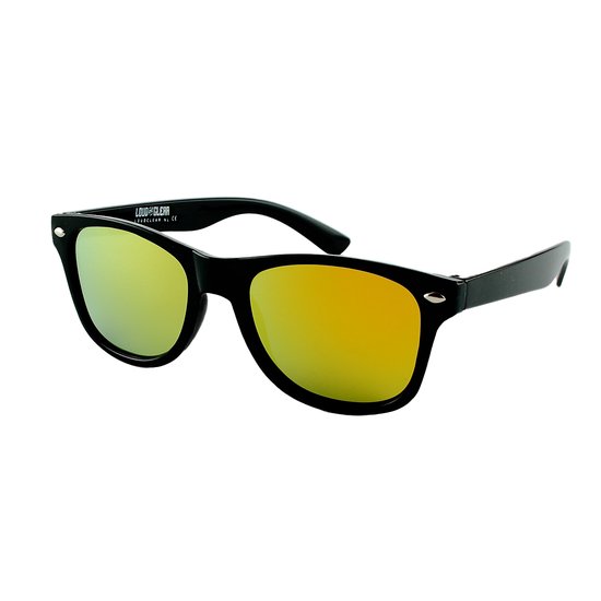 LOUD AND CLEAR® - Kinder Zonnebril - Jongen - Meisje - Zwart - Rood Oranje - Spiegel - UV400 Bescherming van LOUD AND CLEAR®