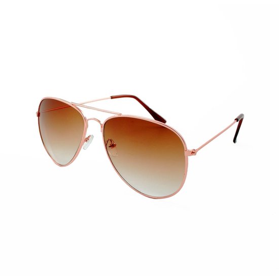 LOUD AND CLEAR® - Piloten Zonnebril - Pilotenbril - Goud - Bruin - Dames - Heren van LOUD AND CLEAR®