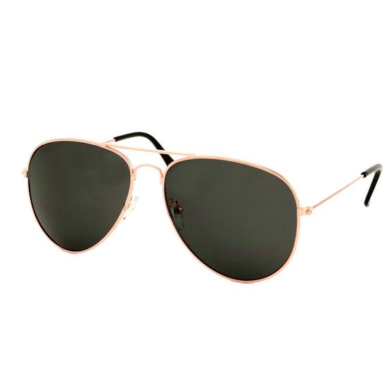 LOUD AND CLEAR® - Piloten Zonnebril - Pilotenbril - Goud - Zwart - Dames - Heren van LOUD AND CLEAR®