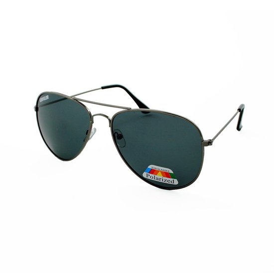 LOUD AND CLEAR® - Piloten Zonnebril - Pilotenbril - Zwart - Dames - Heren - Gepolariseerd van LOUD AND CLEAR®
