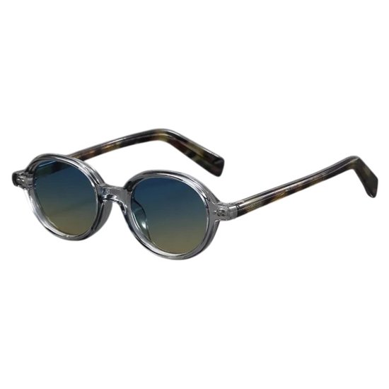 LOUD AND CLEAR® - Zonnebril - Heren - Dames - Smal - Rond - Blauw - Gepolariseerd - Polariserend van Merkloos