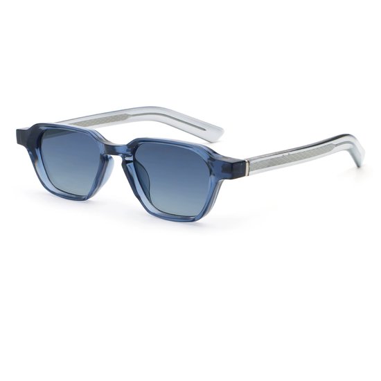 Loud and Clear® - Zonnebril - Heren - Dames - Vierkant - Blauw - Gepolariseerd - Polariserend van Merkloos