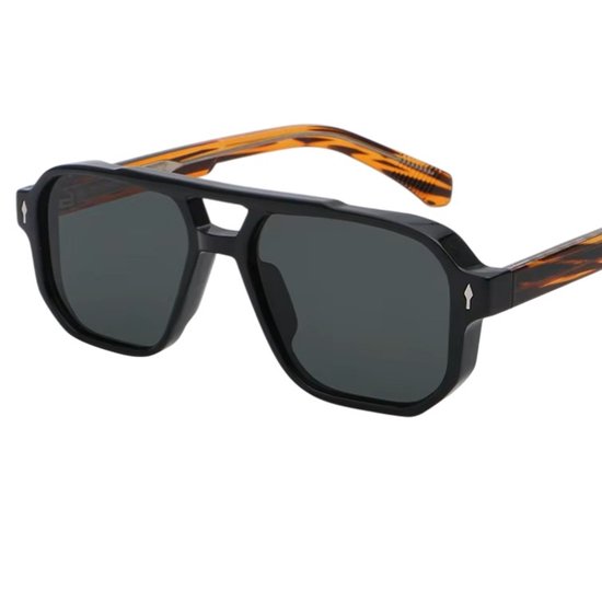 Loud and Clear® - Zonnebril - Pilotenbril - Piloot - Heren - Dames - Zwart - Panter - Gepolariseerd - Polariserend van Merkloos