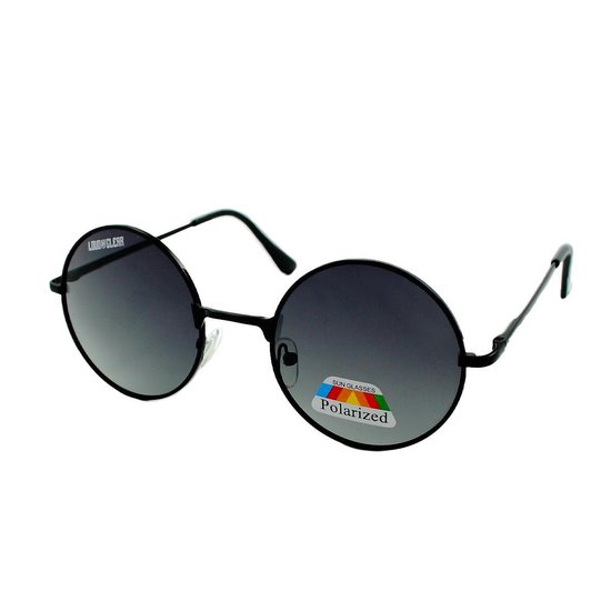 LOUD AND CLEAR® - Zonnebril - Ronde Zonnebril - Festival Bril - Heren - Dames - Zwart - Gepolariseerd van LOUD AND CLEAR®