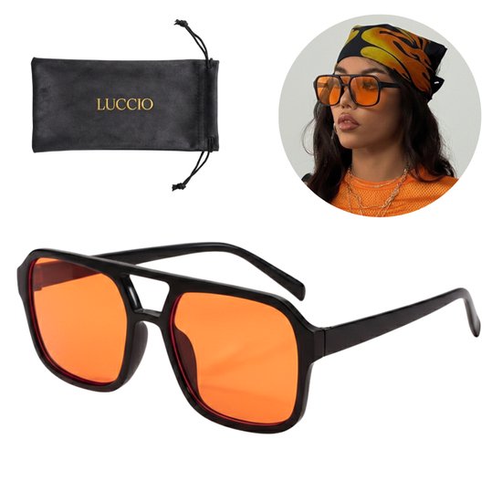 LUCCIO - Koningsdag bril - Oranje bril - Festival bril - Oranje accessoires - Unisex - Koningsdag kleding van Merkloos