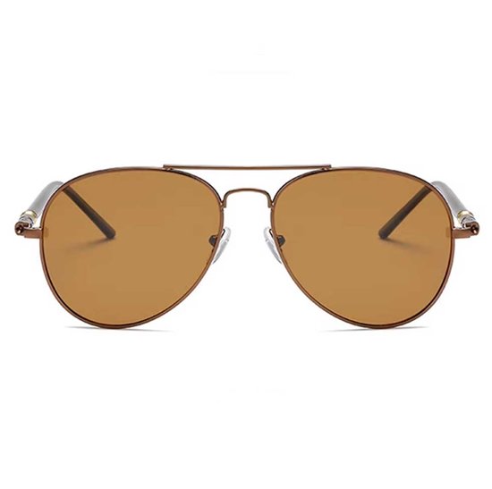 Luxe Gepolariseerde Zonnebril - Bruin - Chique - Polaroid Glazen - Pilotenbril van Polaroid