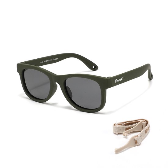 Maesy Baby Zonnebril Indi – 0 t/m 2 Jaar - Elastiek - Flexibel - UV400 Bescherming - Zonnebril Kind - Groen van Maesy