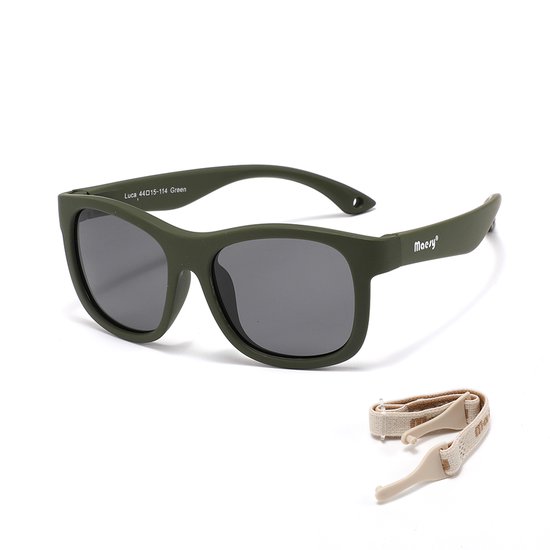 Maesy Baby Zonnebril Luca - 1 t/m 3 jaar - Elastiek - Flexibel - UV400 Bescherming - Zonnebril Kind - Groen van Maesy Baby