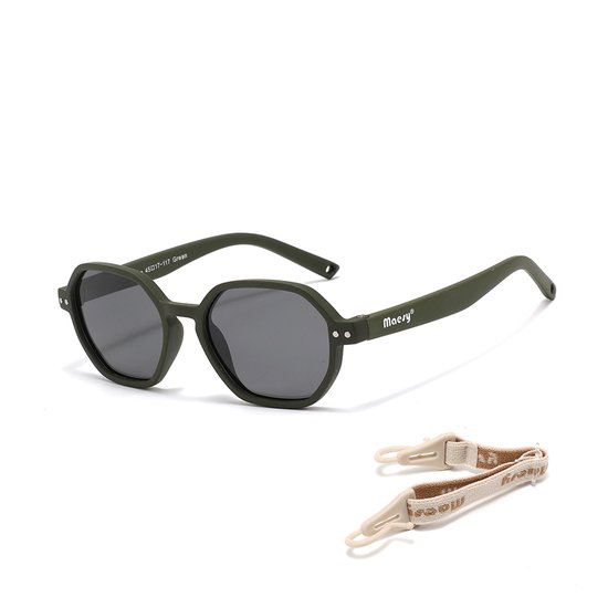 Maesy Baby Zonnebril Yana - 1 t/m 3 jaar - Elastiek - Flexibel - UV400 Bescherming - Zonnebril Kind - Groen van Maesy