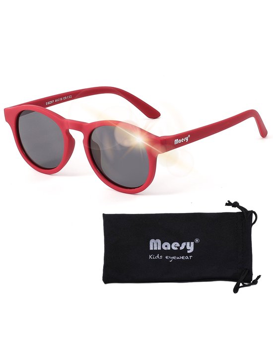 Maesy Kinder Zonnebril Faela - 3 t/m 6 jaar - Flexibel - UV400 Bescherming - Zonnebril Kind - Rood van Maesy