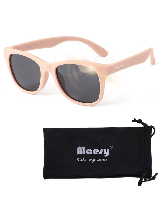 Maesy Kinder Zonnebril Yuki - 6 t/m 12 jaar - Flexibel - UV400 Bescherming - Zonnebril Kind - Licht Roze van Maesy
