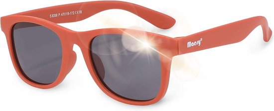 Maesy - kinderzonnebril Lino - 3-6 jaar - flexibel buigbaar - gepolariseerde UV400 bescherming - peuters en kleuters - jongens en meisjes - kinder zonnebril vierkant van Merkloos