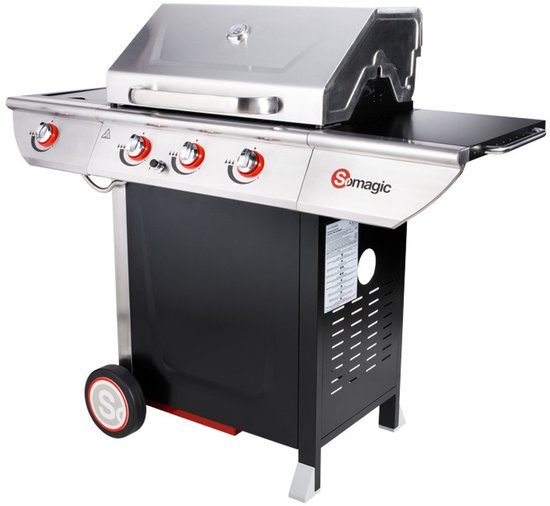 MANHATTAN 350GPI Gas Barbecue - 3 branders 10.5kW + warmhoudlade van Boretti