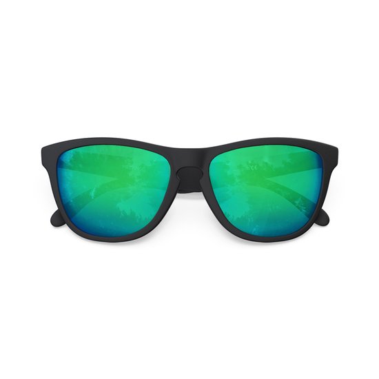 Mariener Melange Rubberized Mat Zwart | Ocean Zonnebril van Mariener