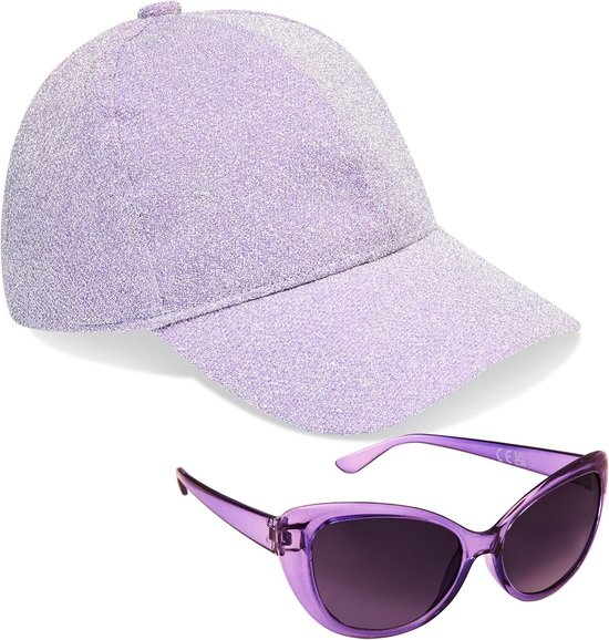 Meisjes Pet en Zonnebril Set - Baseballpet en UV-Bescherming Zonnebril