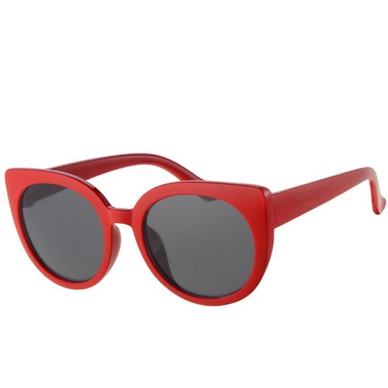 Meisjeszonnebril vlindermodel effen rood 5-8jr - 100% UV cat 3 van Merkloos