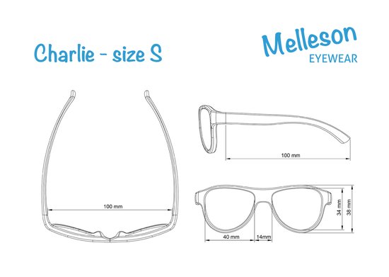 Melleson Eyewear - Kinderzonnebril Charlie 0-2 jaar - maat S - Groen van Melleson Eyewear