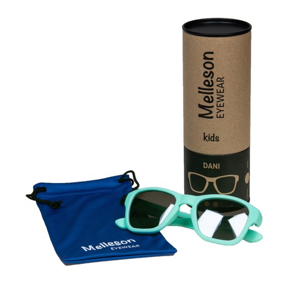 Melleson Eyewear - Kinderzonnebril Dani 7+ jaar - maat L - Mintgroen van Melleson Eyewear