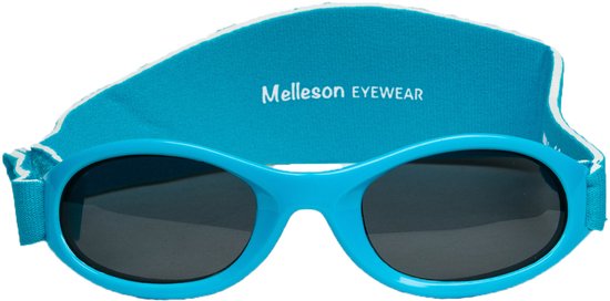 Melleson Eyewear - Kinderzonnebril Juul met band 0 - 3 jaar - maat S - blauw - Zonder brillenkoker van Melleson Eyewear