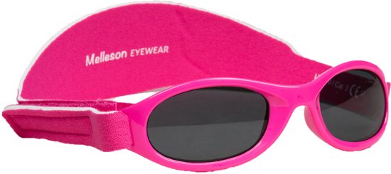 Melleson Eyewear - Kinderzonnebril Juul met band 0 - 3 jaar - maat S - roze - Zonder brillenkoker van Melleson Eyewear