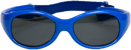 Melleson Eyewear - Kinderzonnebril Noah met band 0 - 1 jaar - maat S - blauw - Zonder brillenkoker van Melleson Eyewear
