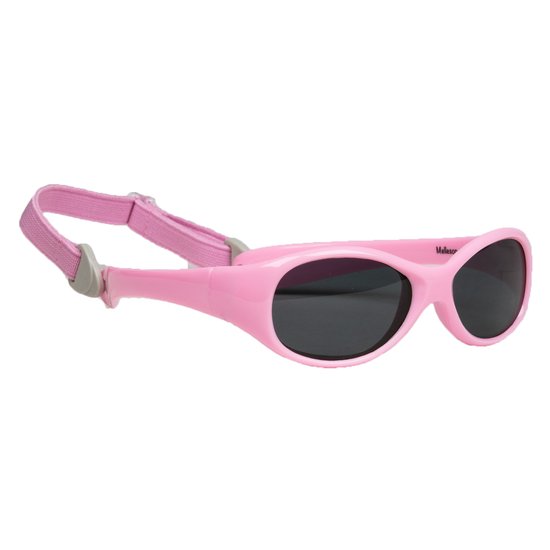 Melleson Eyewear - Kinderzonnebril Noah met band 2-4 jaar - maat M- Roze van Melleson