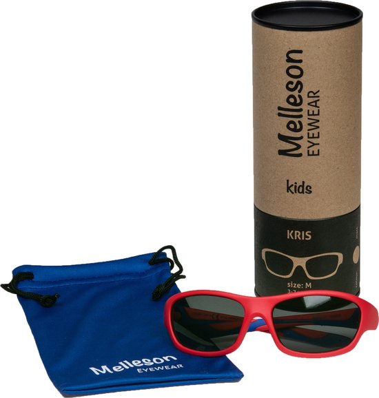Melleson Zonnebril junior 3 - 8 jaar rood blauw (1st) van Melleson