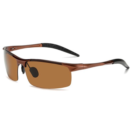 Men's sports polarized sunglasses, driving sunglasses with metal frames and UV protection. van Merkloos