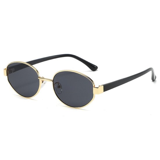Mode — Ovale metalen zonnebril — Retro-sport zonnebril voor dames — Zonnebril met spiegelglazen voor dames — UV400