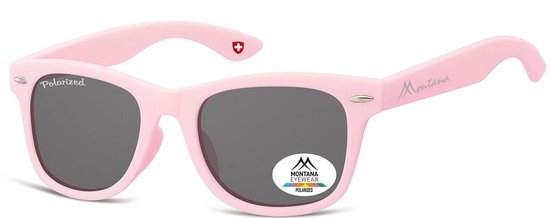 Montana 967D- Kinder Zonnebril-Wayfarer-Roze kunststof- Lensbreedte 46 mm van MontAna