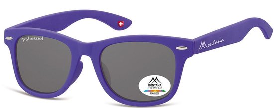 Montana 967F- Kinder Zonnebril-Wayfarer-Zwart kunststof- Lensbreedte 46 mm van MontAna