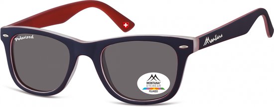 Montana By Sgb Zonnebril Unisex Zwart/rood (mp41) van Merkloos