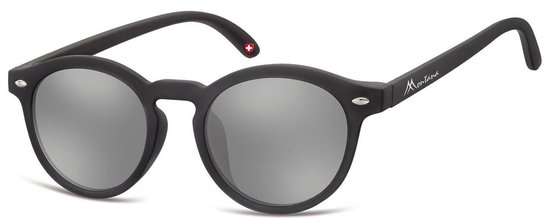 Montana CS73- Kinder Zonnebril-Rond-Zwart kunststof- Lensbreedte 43 mm van MontAna