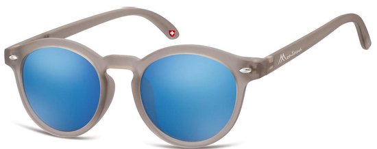 Montana CS73B- Kinder Zonnebril-Rond-Grijs kunststof- Lensbreedte 43 mm van MontAna