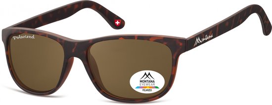 Montana MP48B -zonnebril- havana- vierkante vorm- polarizerend van Montana.