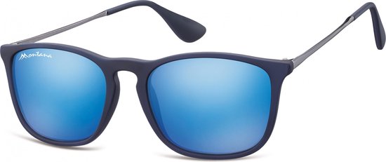 Montana MS34A - Zonnebril - Retro style - Blauw - Lensbreedte 54 mm van MontAna