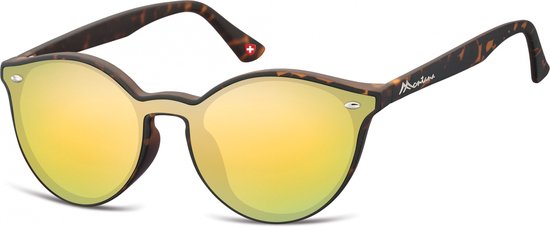 Montana MS46C- zonnebril-havana-goud spiegel van MontAna