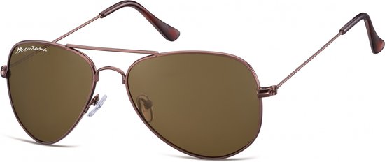 Montana - S94D - Zonnebril - Aviator stijl - Bruin - Lensbreedte 57 mm van Montana.