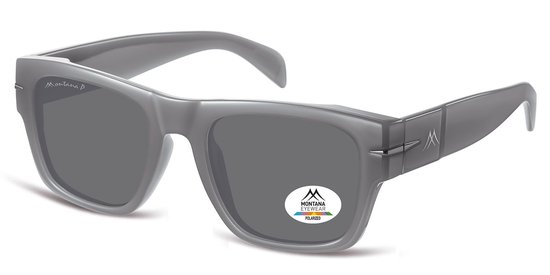 Montana Zonnebril Polarized Glanzend Grijs MP189C van Montana.