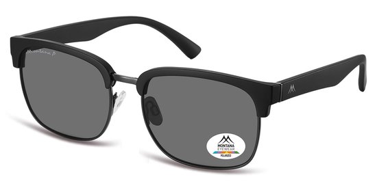 Montana Zonnebril Polarized Glanzend Zwart / Gunmetal MP192 van Montana.