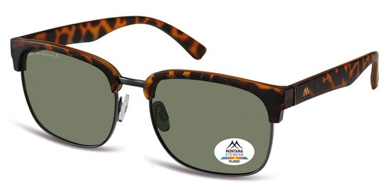Montana Zonnebril Polarized Mat Havana / Glanzend Gunmetal MP192C van Merkloos