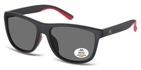 Montana Zonnebril Polarized Zwart Rood MP199
