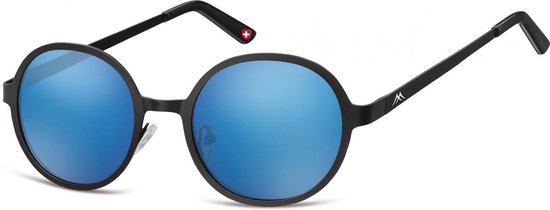 Montana Zonnebril Unisex Cat.3 Zwart/blauw (ms87) van MontAna
