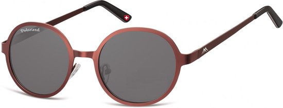 Montana Zonnebril Unisex Rond Rood Mp87e van MontAna